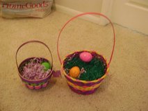 2 Easter Baskets Complete With Grass & 3 Giant Plastic Eggs in Luke AFB, Arizona