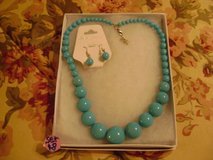 Lovely Turquoise-Colored Necklace & Matching Earrings - Gift Boxed in Luke AFB, Arizona