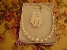White Necklace & Matching Earrings -- Gift Boxed in Kingwood, Texas