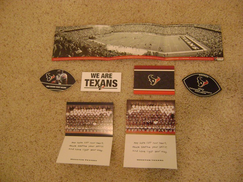 Texans (NFL) Memorabilia Collection (Early Years Thru 2008) - Does Not Include The JJ Watt Era in Pearland